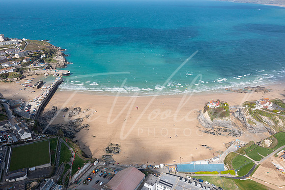 Aerial photograph of Newquay, Cornwall, England.