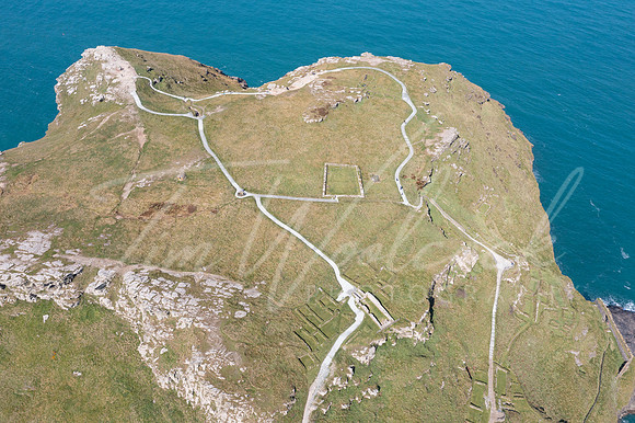 Aerial photograph of Tintagel, Cornwall, England.