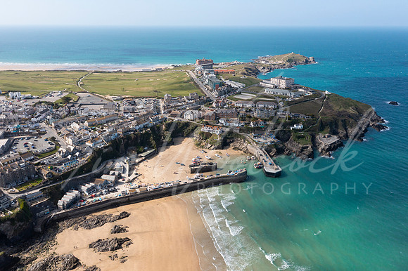 Aerial photograph of Newquay, Cornwall, England.