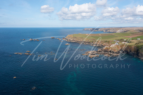 Aerial photograph of the Lizard, Cornwall, England.