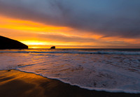 Portreath Beach at sunset, Cornwall