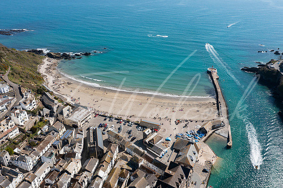Aerial photograph of Looe, Cornwall, England.