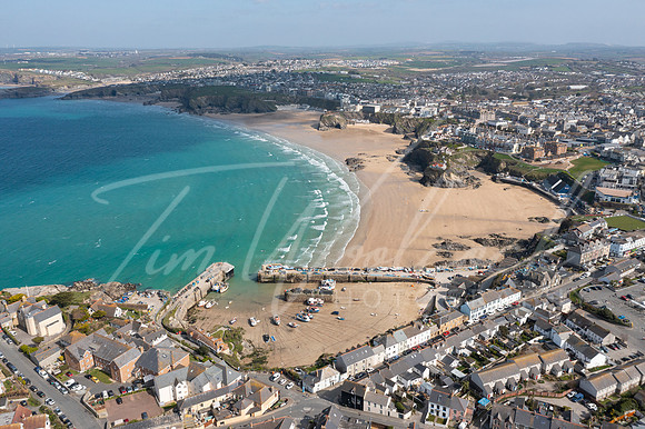 Aerial photograph of Newquay, Cornwall, England.