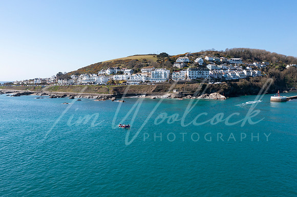 Aerial photograph of Looe, Cornwall, England.