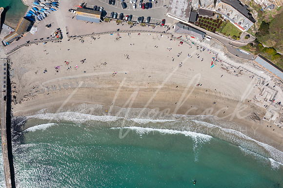 Aerial photograph of Looe, Cornwall, England.