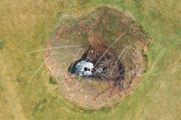 Aerial photograph taken near Trevone Beach nr Padstow, Cornwall,