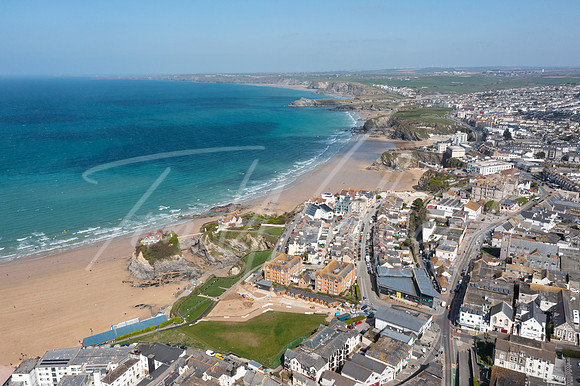 Aerial photograph of Newquay, Cornwall, England.