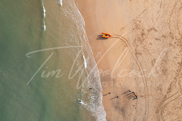 Aerial photograph of Harlyn Bay, near Padstow, Cornwall, England