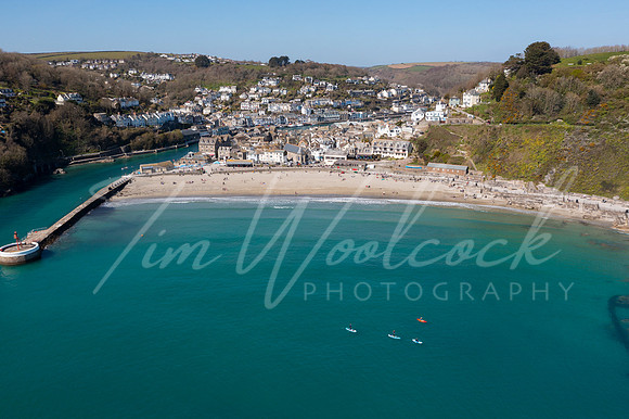 Aerial photograph of Looe, Cornwall, England.