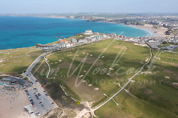 Aerial photograph of Newquay, Cornwall, England.