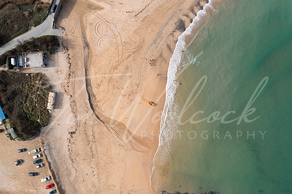 Aerial photograph of Harlyn Bay, near Padstow, Cornwall, England