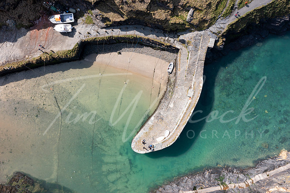 Aerial photograph of Boscastle, Cornwall, England.