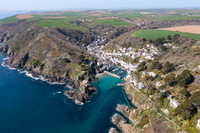 Aerial photograph of Polperro, Cornwall, England.