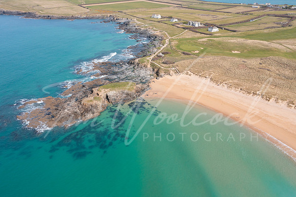 Aerial photograph of Constantine Bay near Newquay and Padstow, C