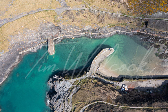 Aerial photograph of Boscastle, Cornwall, England.