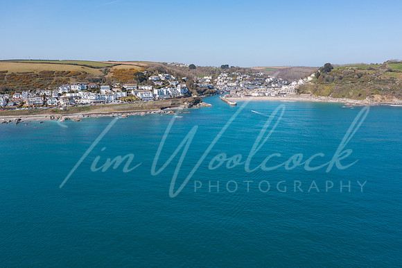 Aerial photograph of Looe, Cornwall, England.
