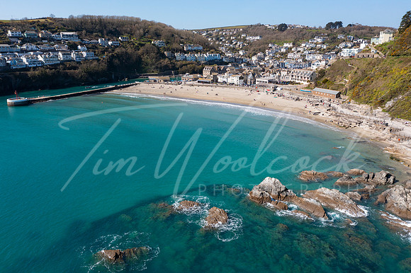 Aerial photograph of Looe, Cornwall, England.