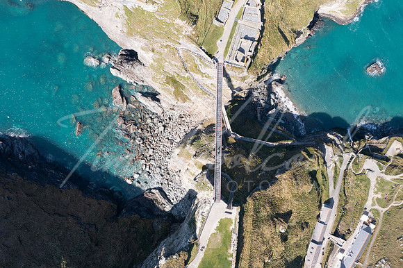 Aerial photograph of Tintagel, Cornwall, England.