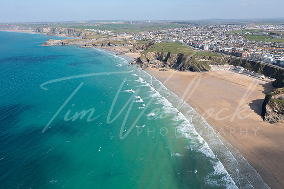 Aerial photograph of Newquay, Cornwall, England.
