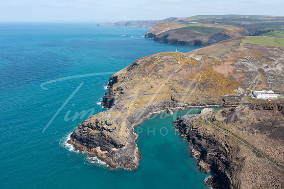 Aerial photograph of Boscastle, Cornwall, England.