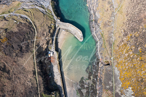 Aerial photograph of Boscastle, Cornwall, England.