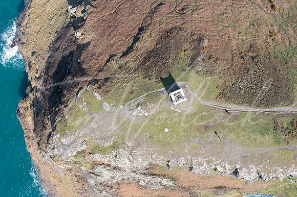 Aerial photograph of Boscastle, Cornwall, England.
