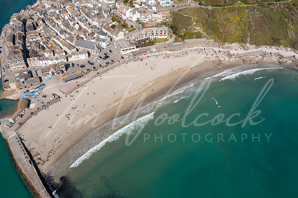 Aerial photograph of Looe, Cornwall, England.