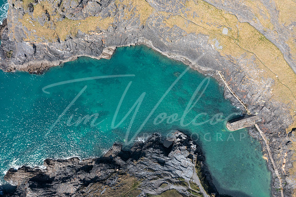 Aerial photograph of Boscastle, Cornwall, England.