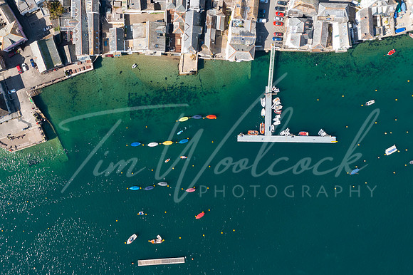 Aerial photograph of Fowey and Polruan, Cornwall, England.