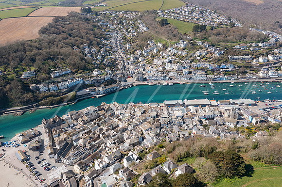 Aerial photograph of Looe, Cornwall, England.