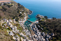 Aerial photograph of Polperro, Cornwall, England.