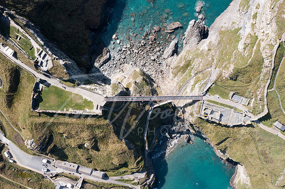 Aerial photograph of Tintagel, Cornwall, England.