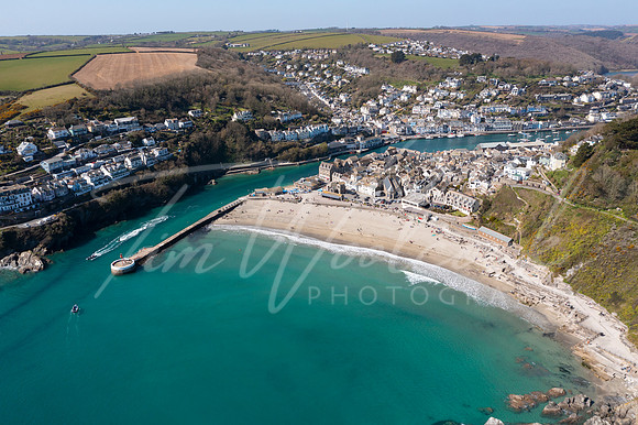 Aerial photograph of Looe, Cornwall, England.