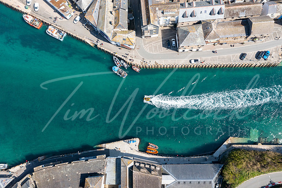 Aerial photograph of Looe, Cornwall, England.
