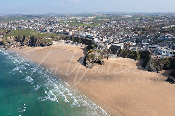 Aerial photograph of Newquay, Cornwall, England.